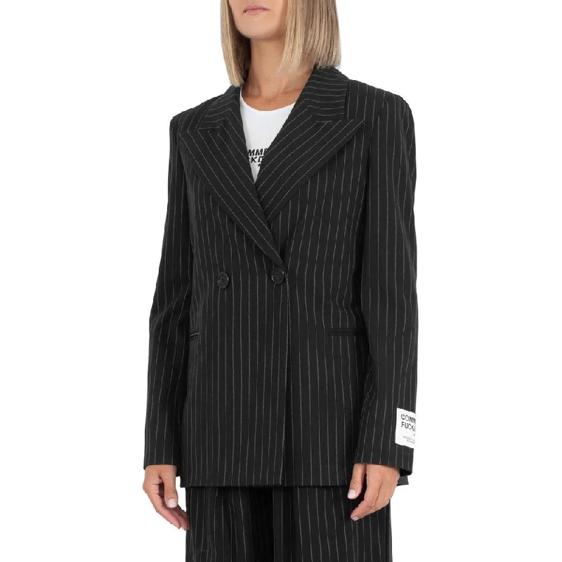 Comme Des Fuckdown Black Polyester Suits & Blazer