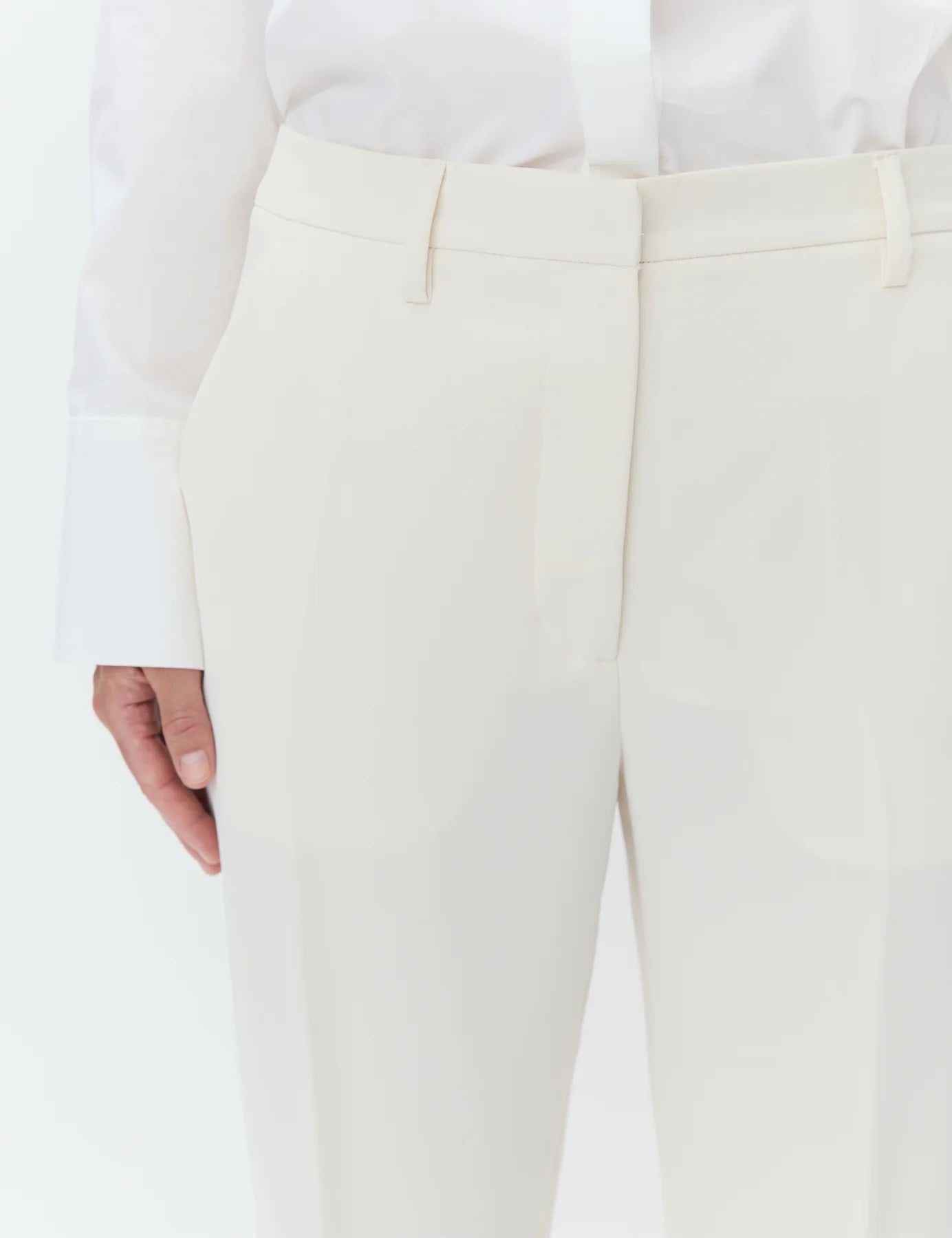 Day Birger et Mikkelson Classic Lady Trousers - Ivory Classic Gaberdine