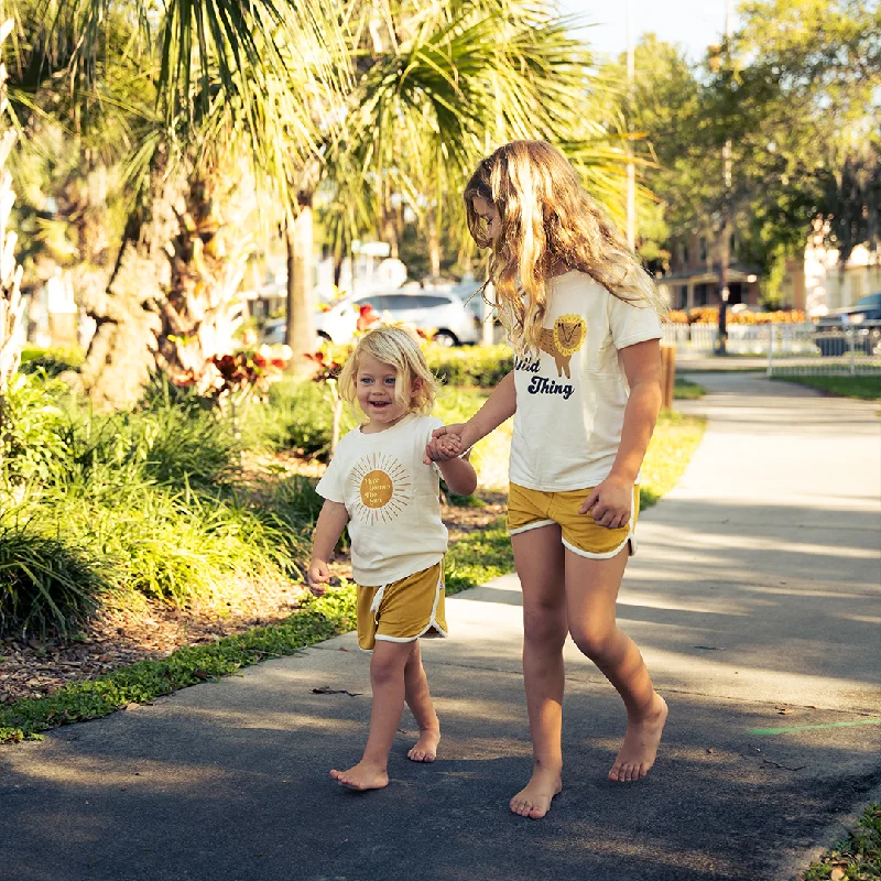 Golden Sunshine Bamboo Terry Track Shorts