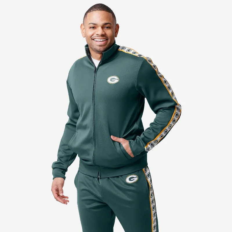 Green Bay Packers Stripe Logo Track Jacket