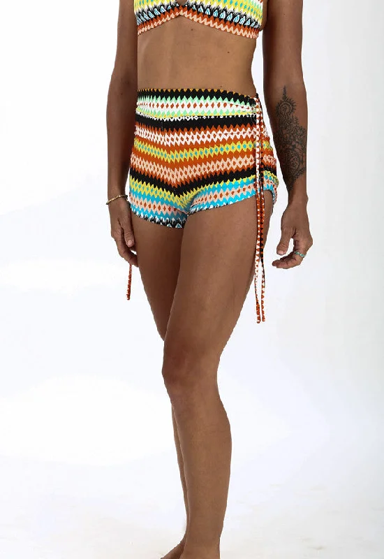 High-Waisted Aztec Booty Shorts - DISCONTINUED