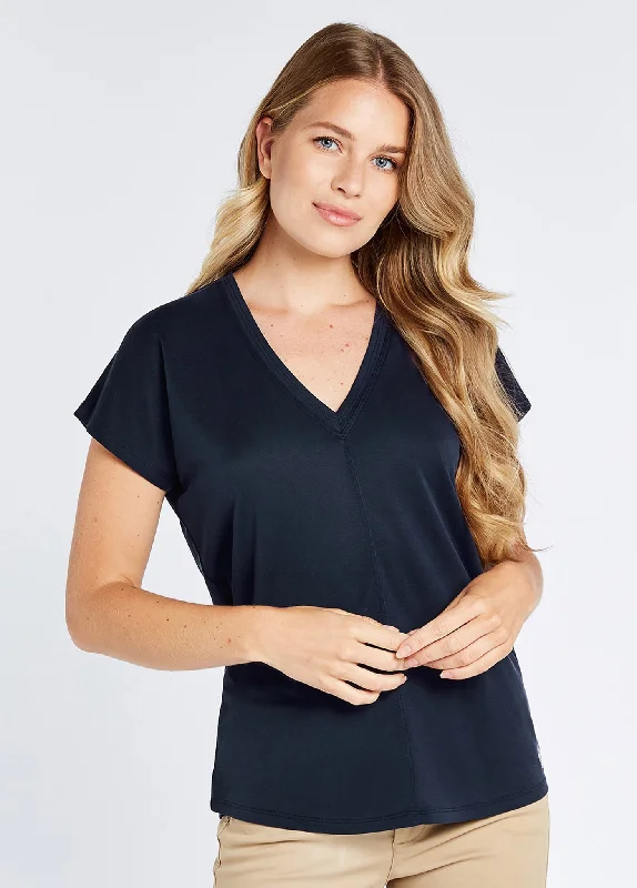 Laragh V-Neck Top - Navy