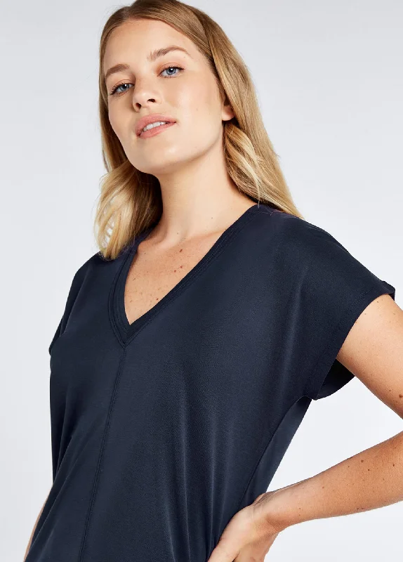 Laragh V-Neck Top - Navy