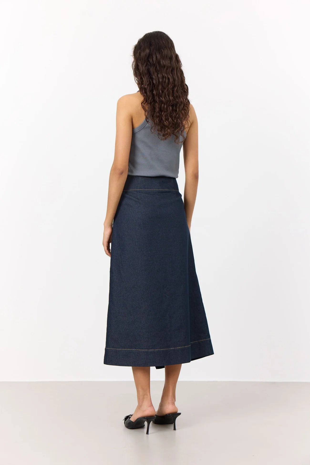 Levete Room Inez 3 Skirt - Dark Denim