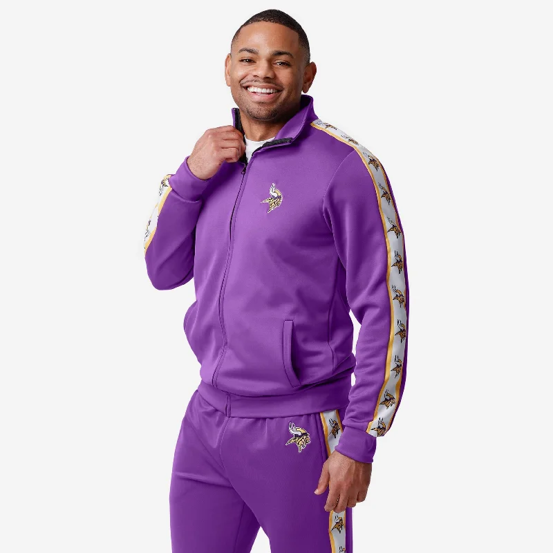 Minnesota Vikings Stripe Logo Track Jacket