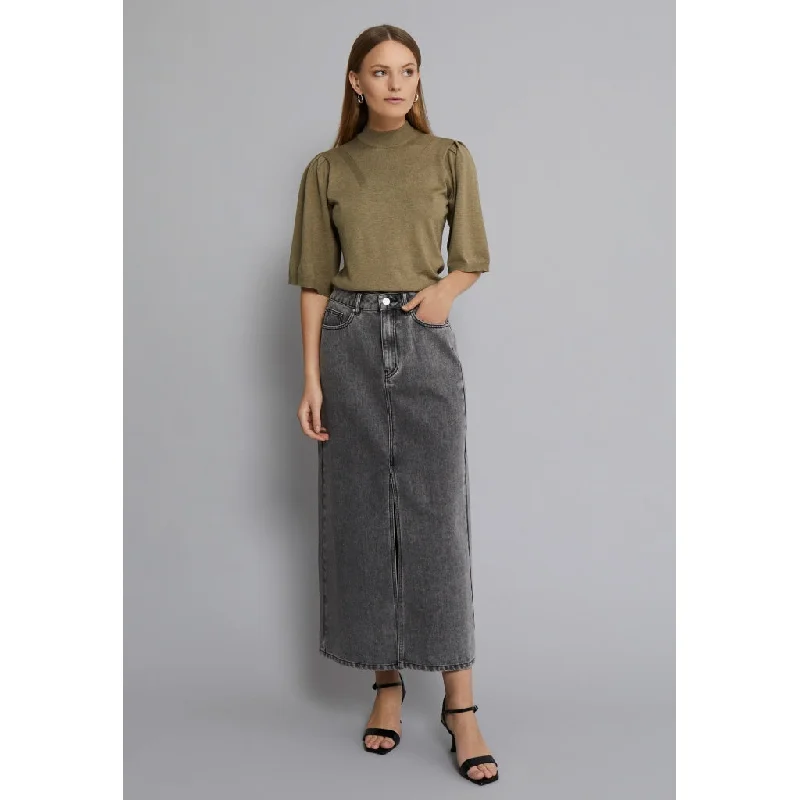 Minus MSDina Nova Midi Skirt - Light Grey Wash