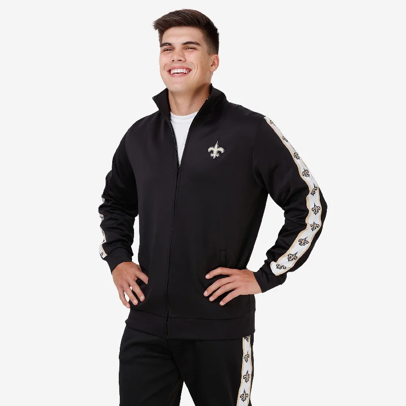 New Orleans Saints Stripe Logo Track Jacket