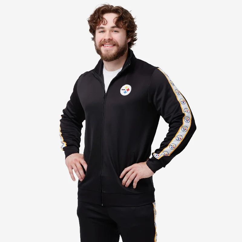 Pittsburgh Steelers Stripe Logo Track Jacket