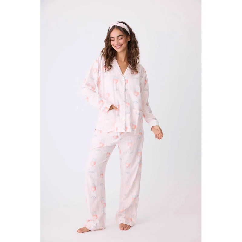 PJ Salvage Rosé All Day Flannel Pj Set