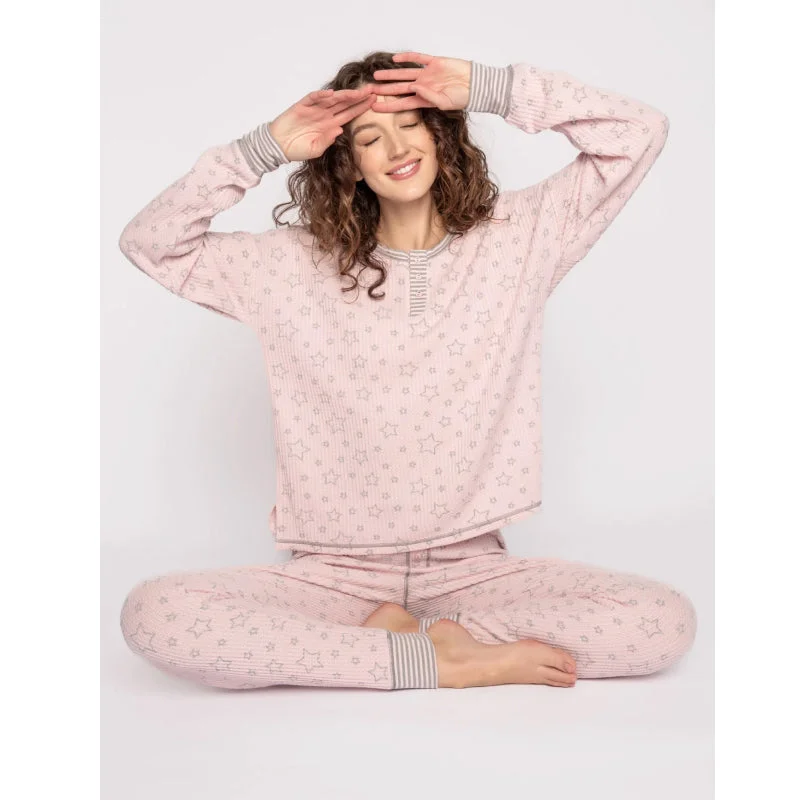 PJ Salvage Ski Jammie Classics - Pink Dream