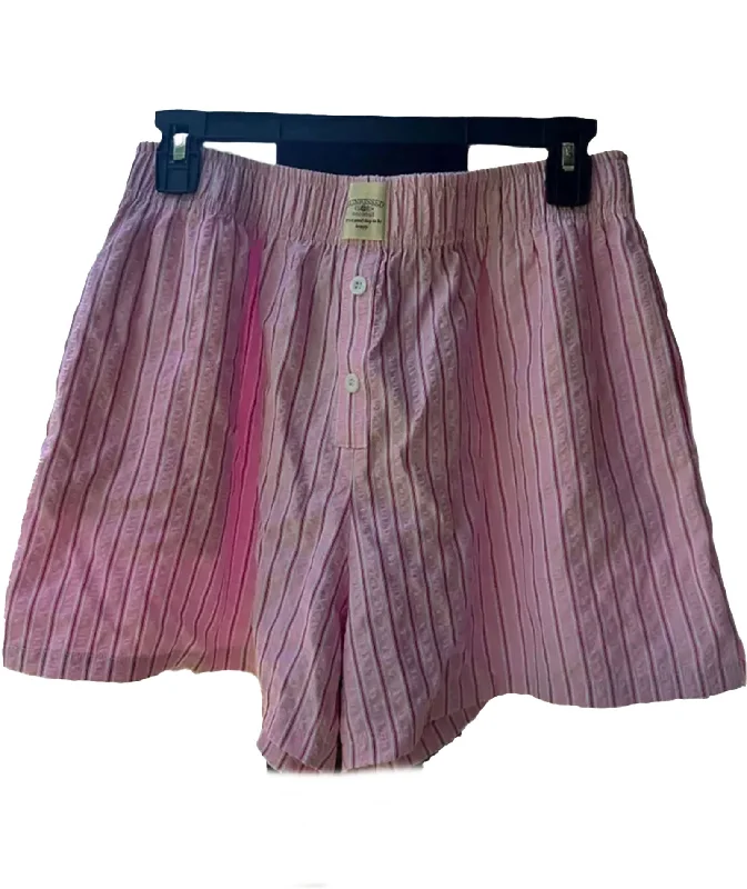 Saylor Pink Striped Boxer Shorts Women