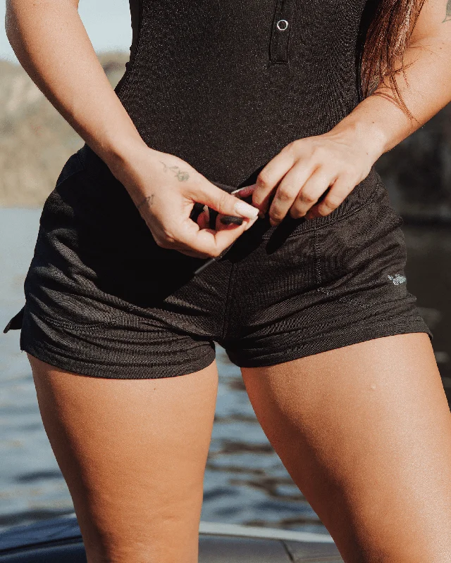 Women's Terry Shorts - Black